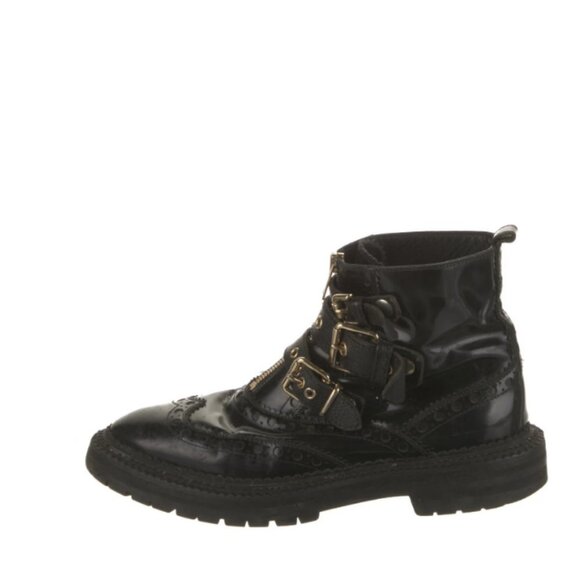 Burberry Everdon Brogue Buckle Boots 39 9 - Picture 2 of 6